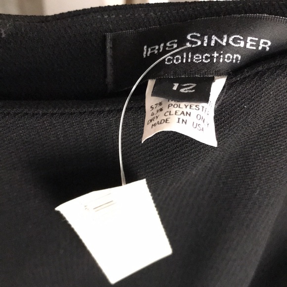 Iris Singer Collection Black NWT Straight Skirt Size 12 - Picture 2 of 9